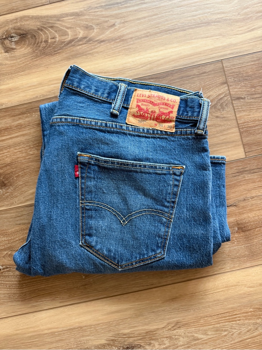 Levi's Men's Classic Straight Blue 501 Denim Jeans